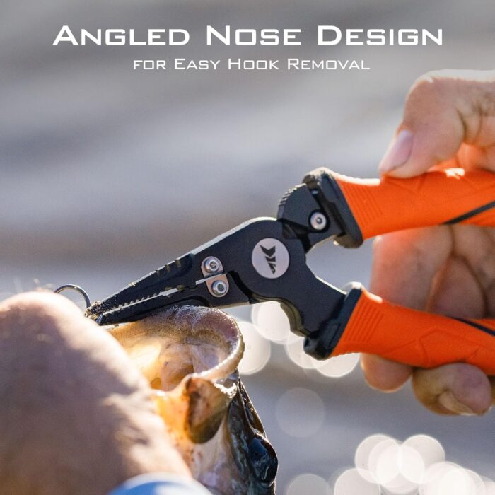 KastKing Paradox Fishing Pliers, Angled Fish Lip Gripper, Saltwater Resistant 420 Stainless Steel Fishing Tools, Fishing Pliers Hook Remover with Ergonomic Handle, Fishing Gifts for Men - Image 8
