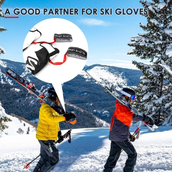 Sport Glove Safety Strap - Ski Gloves Elastic Wrist Leash Handcuffs,Perfect Mountaineering & Ski Accessories for Hanging Glove - Image 8