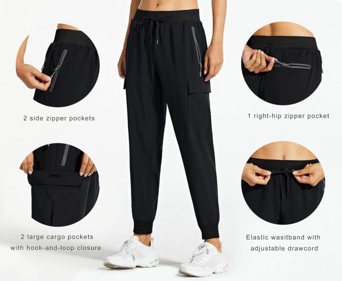 Libin Women's Cargo Joggers Lightweight Quick Dry Hiking Pants Athletic Lounge Casual Travel Petite/Regular/Tall - Image 2