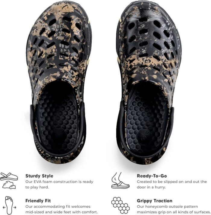 Joybees Men's Trekking Clog - Rubber Garden Clogs for Men, Outdoor Sport Sandals, Foam Water & Sand Shoes with Arch Support for Work, Waterproof - Image 3