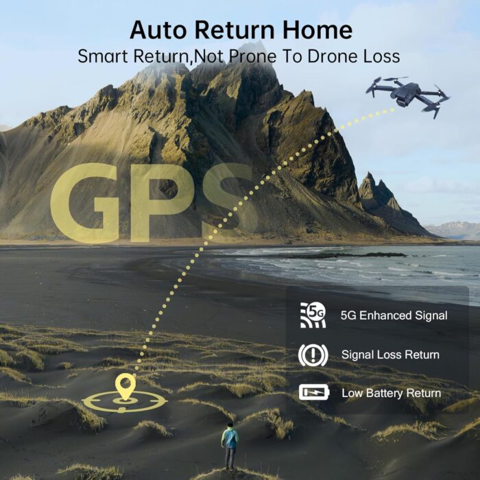CHUBORY X10 PRO GPS Drone with Camera for Adults 4K UHD, 90 Min Long Flight Time,3280 FT Long Control Range, Auto Return, Follow Me, Brushless Motor, 5G FPV RC Quadcopter for Beginners( - Image 2