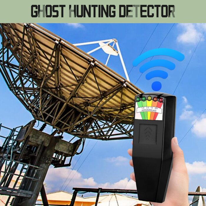 color tree Handheld LED EMF Magnetic Field Ghost Hunting Detector Electromagnetic Paranormal Equipment Tester 50Hz-20,000Hz Black - Image 7