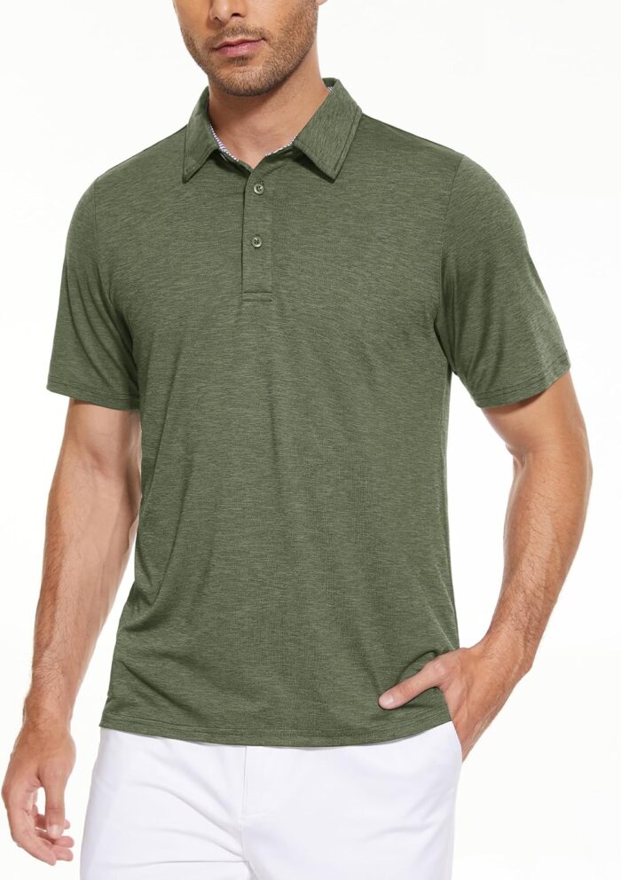 KEFITEVD Polo Shirts for Men Short Sleeve Summer Shirts Quick Dry Breathable Golf Shirts Sports Outdoor Tactical T-Shirt - Image 2