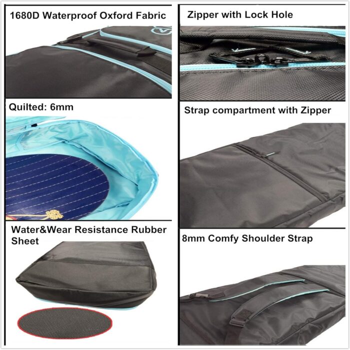 UNISTRENGH Fully Padded Snowboard Bag Waterproof Snow Sports Ski Boots&Helmet Equipment Bags - Image 4