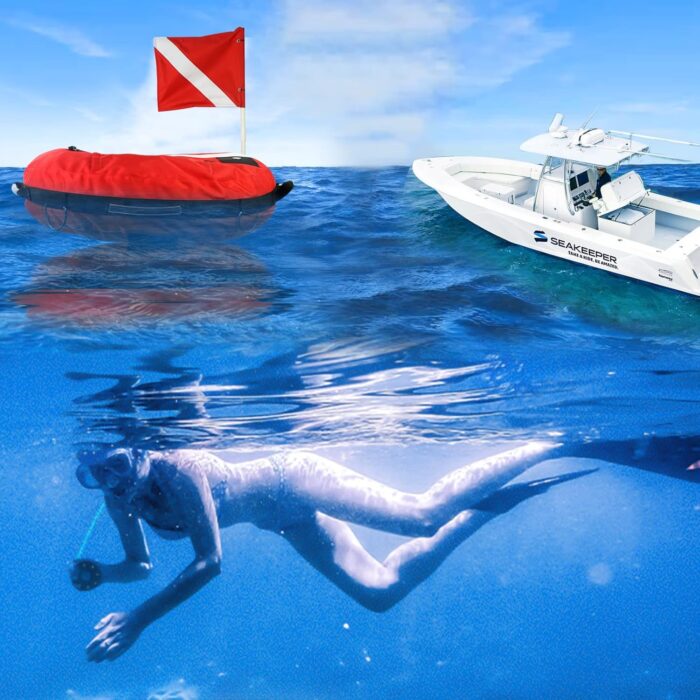 Luwint Hi-Vi Inflatable Dive Float Buoy and 5ft Surface Marker Buoy - Image 7
