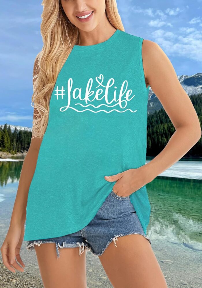 Womens Graphic Tees Funny Sayings Letter Print Casual Top Workout Basic Tunic Shirt - Image 3