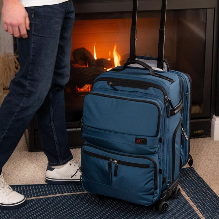 Trilogy Modular System I Modular 4-wheel spinner carry-on, with two zip-off bags! All 3 are Expandable! You get 3 bags in 1! Mix and match; take apart to fit crowded airplane spaces (Blue) - Image 4