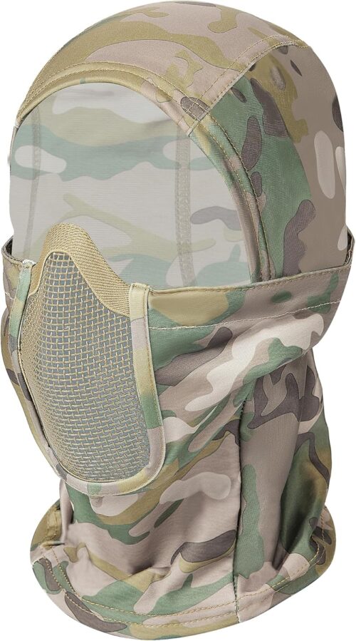 OneTigris Balaclava Mesh Mask, Ninja Tactical Mask with Full Face Protection for Outdoor