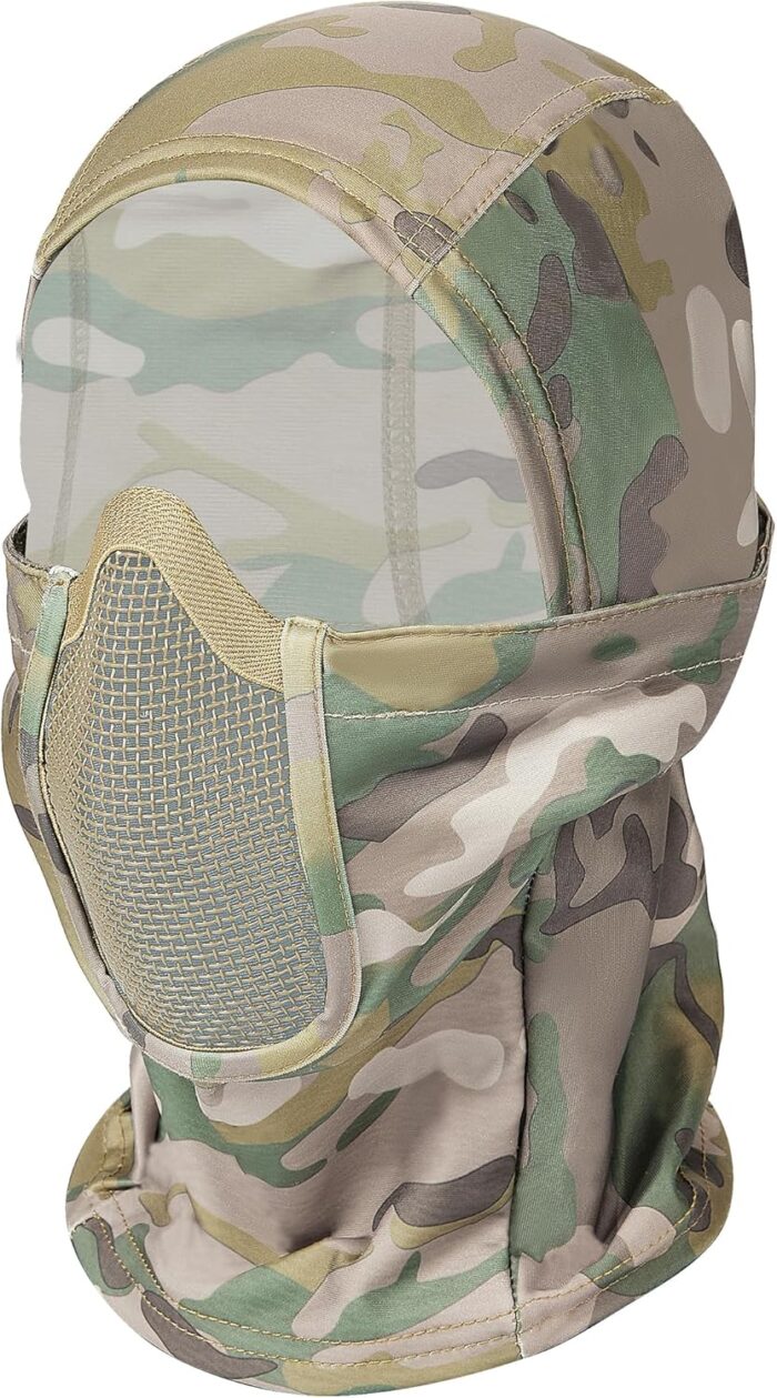 OneTigris Balaclava Mesh Mask, Ninja Tactical Mask with Full Face Protection for Outdoor