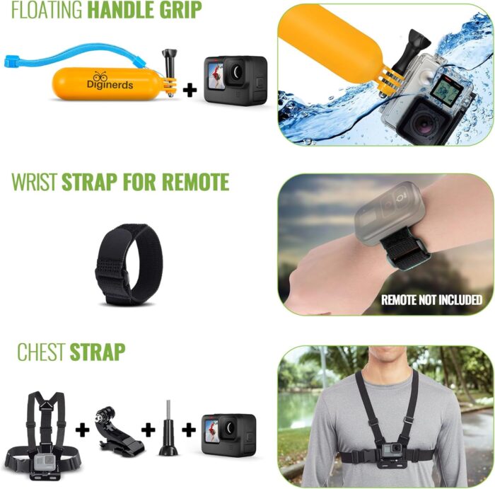 GoPro HERO12 (Hero 12) Black - Waterproof Action Camera with 5.3K HDR Video, 27MP Photos, 1/1.9" Image Sensor, Live Streaming, Webcam, Stabilization + 64GB Card & 50 Piece Accessory Kit - Bundle - Image 4