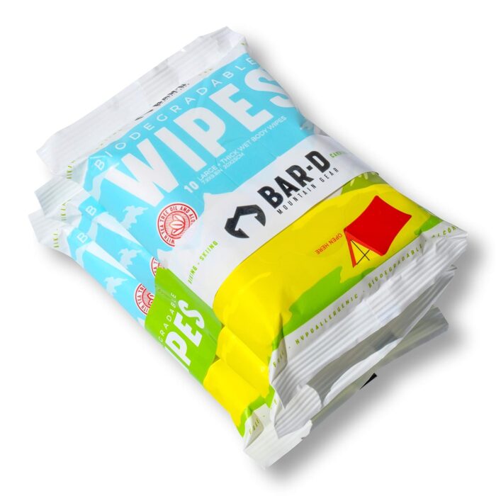 Bar-D Biodegradable Body Wipes with Tea Tree Oil & Aloe Vera - Refreshing Shower Wipes Great for Camping, Hiking, Post Workout and Travel (3-Pack, 10 Wipes/Pack) - Image 7