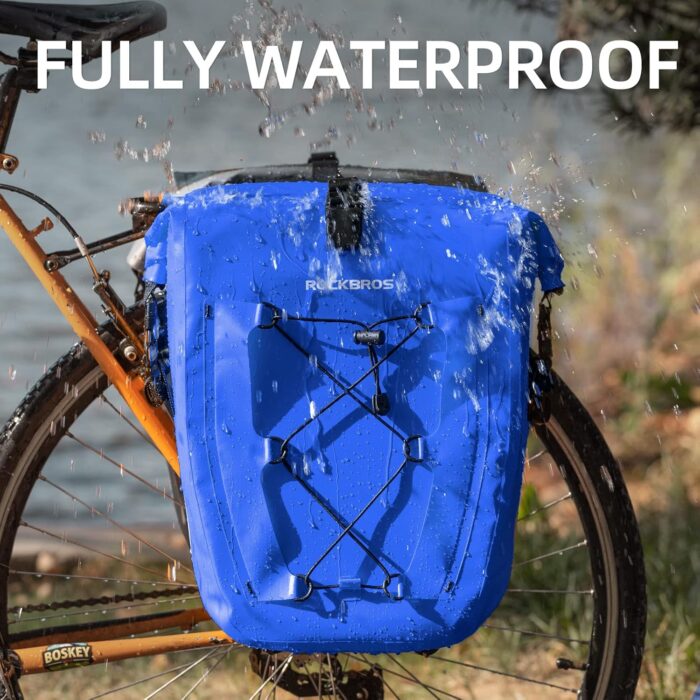 ROCKBROS Bike Panniers Waterproof Bike Rear Rack Bag Max 30L Large Capacity Bike Rear Panniers for Cycling Traveling Commuting - Image 2