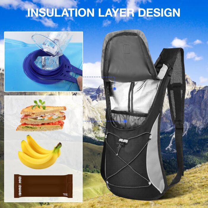 Hydration Backpack Hydration Pack with 2L Water Bladder, Lightweight Insulation Water Backpack for Cycling,Hiking, Running,Climbing - Image 4