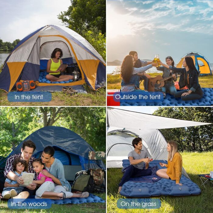 HiiPeak Sleeping Pad - Ultralight Inflatable Sleeping Mat with Built-in Foot Pump, Durable Compact Waterproof Camping Air Mattress for Camping, Backpacking, Hiking, Tent Trap Traveling - Image 6