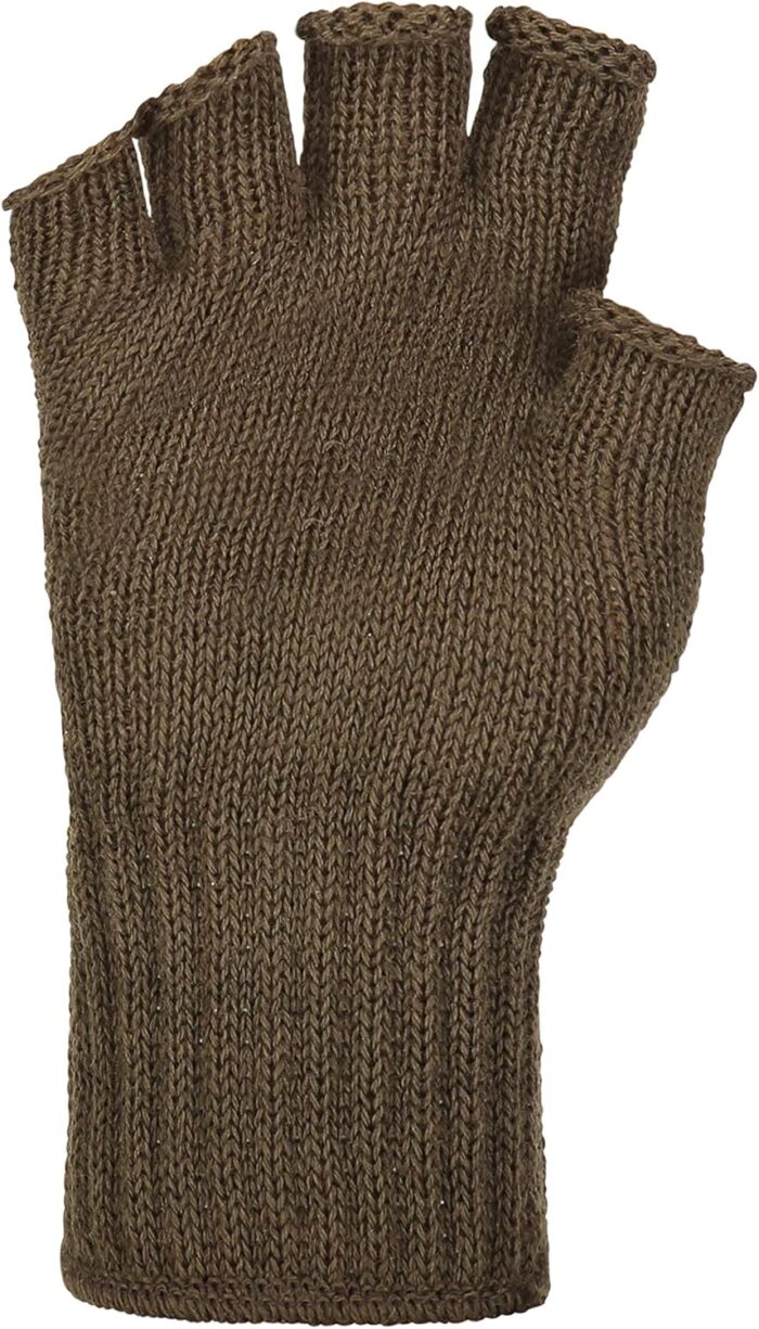 GI Wool Fingerless Gloves, Half Finger Outdoor Tactical Glove Insert for Hunting & Hiking, MADE IN USA - Image 2