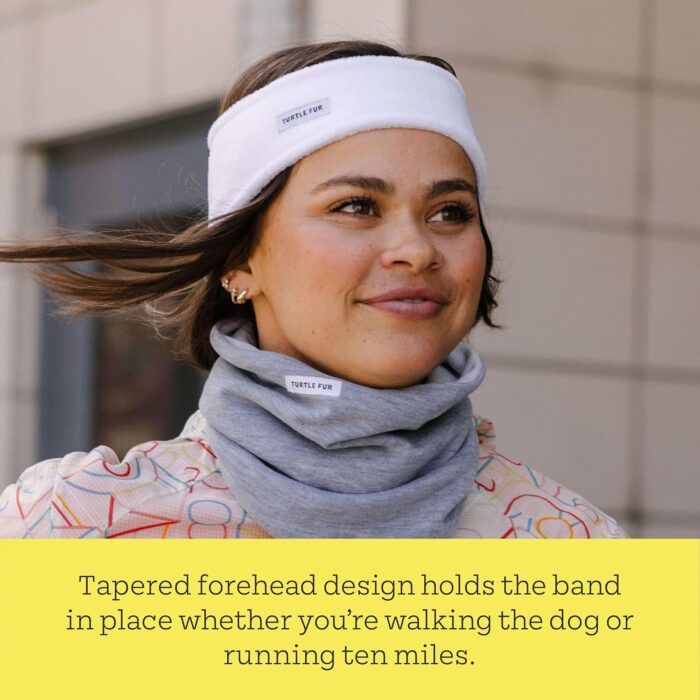 Turtle Fur Double-Layer Bang Band, Chelonia 150 Fleece Headband,White,One Size - Image 5