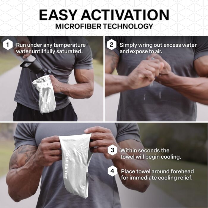 COLD FACTOR Instant Cooling Headband 3 Pack | Advanced Evaporative Comfort for Sports & Outdoor | UPF 50+ Protection | Long-Lasting Coolness | Ideal for Fitness, Hiking, Yoga, & Running - Image 8