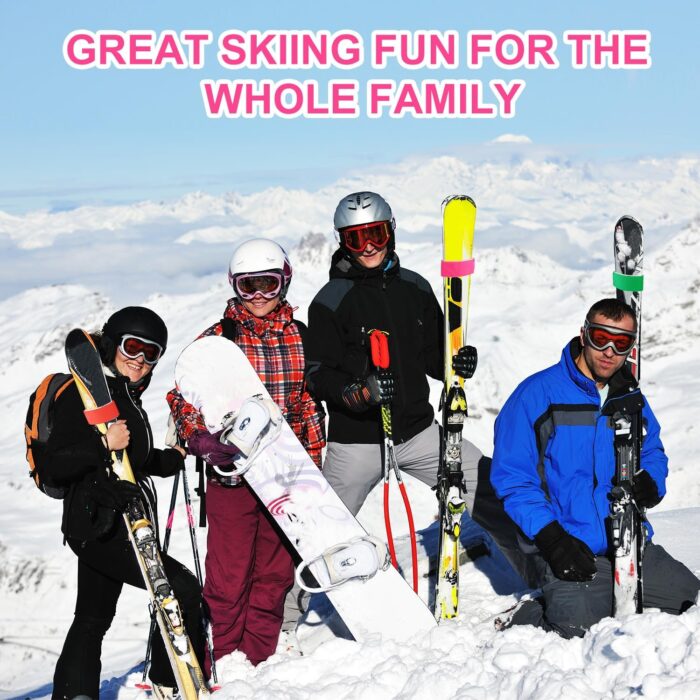 8pcs Adjustable Snow Ski Wrap Carrier Straps with Protective Pad for Carrying Ski Boards Poles Winter Sports Accessories - Image 6