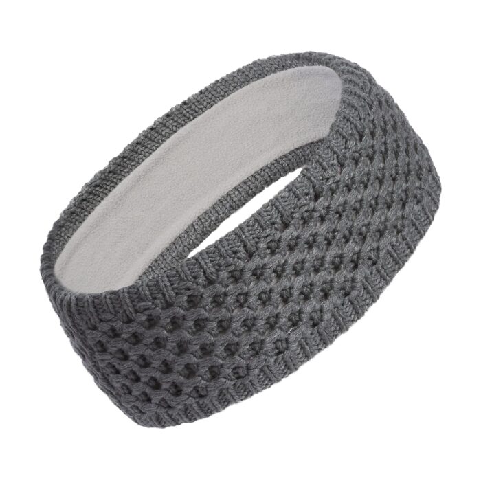 adidas Women's Knit Headband, Winter Ear Warmer Soft Fleece Lined, Onix Grey/Pink Fusion/White/Crestline, one_Size - Image 4