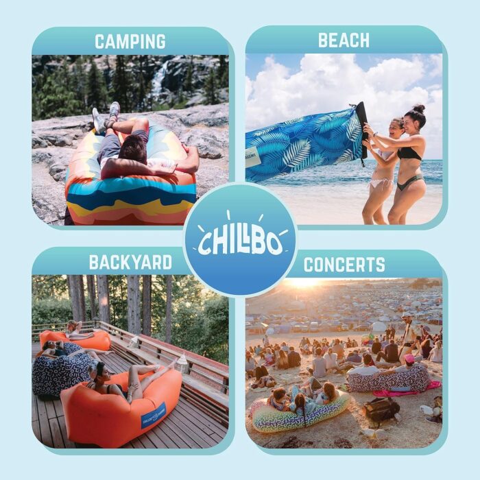 Chillbo Inflatable Couch – Cool Inflatable Chair. Upgrade Your Camping Accessories. Easy Setup is Perfect for Hiking Gear, Beach Chair and Music Festivals. - Image 2