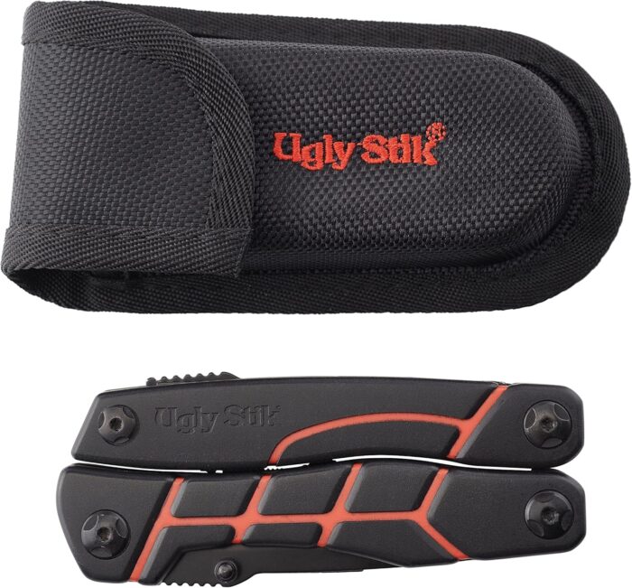 Ugly Stik Ugly Tools Multitool Knife for Fishing, 11-in-1 Fishing Tool for Anglers, Includes Pliers, Scissors, Knife, and Screwdriver, Non-Slip Grip Handle - Image 4