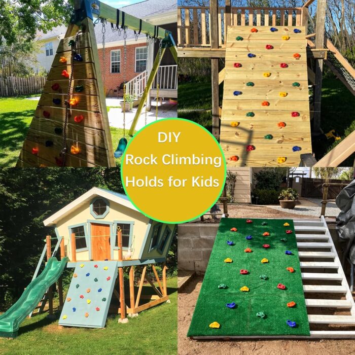 KAKO Rock Climbing Holds, Rock Wall Climbing Holds Kids, Climbing Wall Grips, Rock Climbing Wall for Kids Outside, Rock Climbing Holds for Kids with Mounting Hardware (25 Pcs) - Image 5