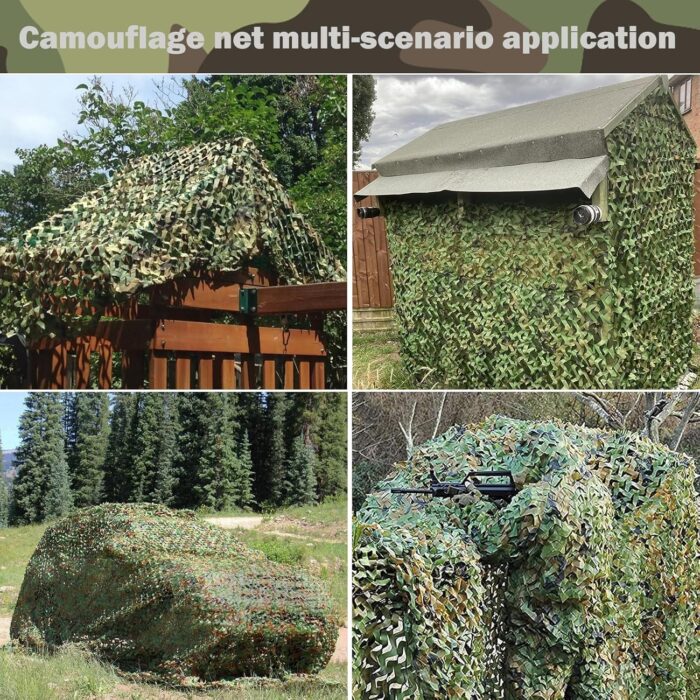 Camo Netting Camouflage Netting 20X20 10X20 10X10 Bulk Roll Burlap Camo Tarp Sunshade Net for Hunting Blind Military Dinosaur Birthday Theme Party Decoration Camping Shooting - Image 5