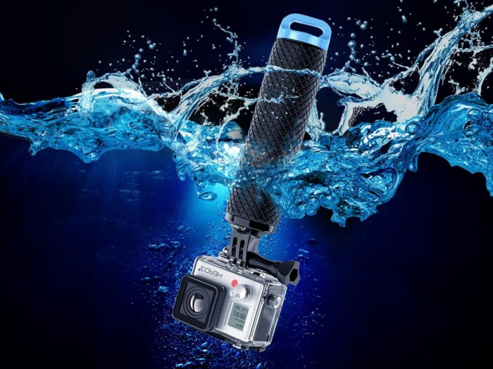 Floating Hand Grip Waterproof Monopod for GoPro Hero 13 12 11 10 9 8 7 6 5 4 3+ 2 1 Session Black Silver Handler & Handle Mount Accessories Kit for Water Sport and Action Cameras (Blue) - Image 5