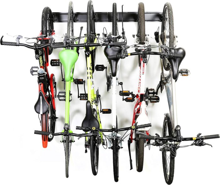 Ultrawall Stainless Steel Bike Storage Rack,6 Bike Storage Hanger Wall Mount for Home & Garage Holds Up to 300lbs, Black - Image 7