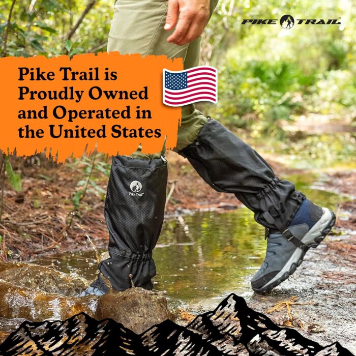 Pike Trail Adjustable Leg Gaiters - Lightweight, Waterproof - Leg Guards for Men & Women - Hiking Essentials Ideal for Hunting, Trekking & Fishing - 1 Pair - Image 7