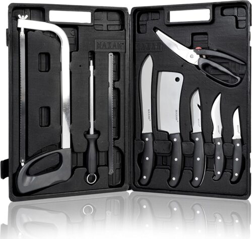 Maxam Game Processing Set, for Field Dressing Deer and Other Game, Fully Portable in a Durable Case, 13-Piece