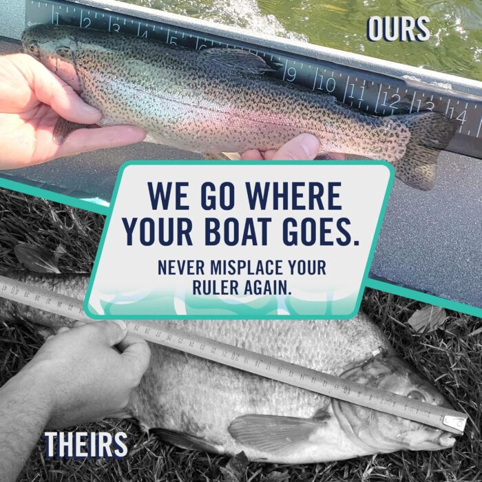 36" Fish Measuring Ruler Sticker | Waterproof Transparent Decal Tape | Made in USA | Bold and Easy Read Markings | Boat, Kayak, Net, Cooler Compatible | UV-Resistant Adhesive | Easy Application - Image 4