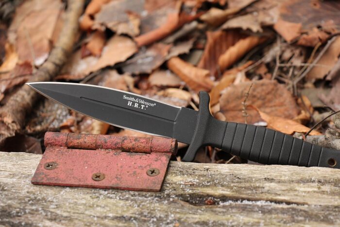 Smith & Wesson SWHRT9B 9in High Carbon S.S. Fixed Blade Knife with 4.7in Dual Edge Blade and TPE Handle for Outdoor, Tactical, Survival and EDC - Image 4