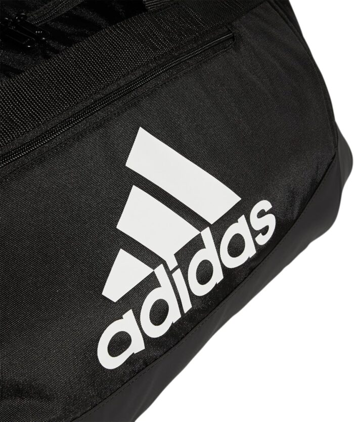 adidas Unisex Defender 4.0 Gym Duffel Bag for Men and Women, Black/White, Medium (66L) - Image 4