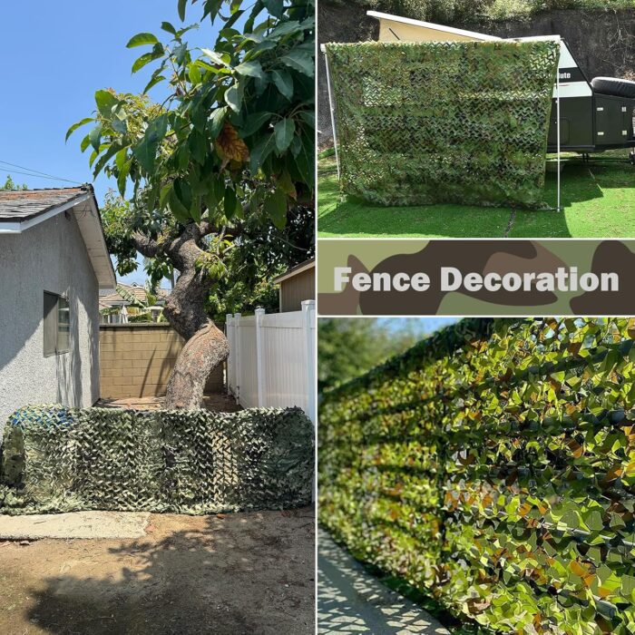 Camo Netting Camouflage Netting 20X20 10X20 10X10 Bulk Roll Burlap Camo Tarp Sunshade Net for Hunting Blind Military Dinosaur Birthday Theme Party Decoration Camping Shooting - Image 6