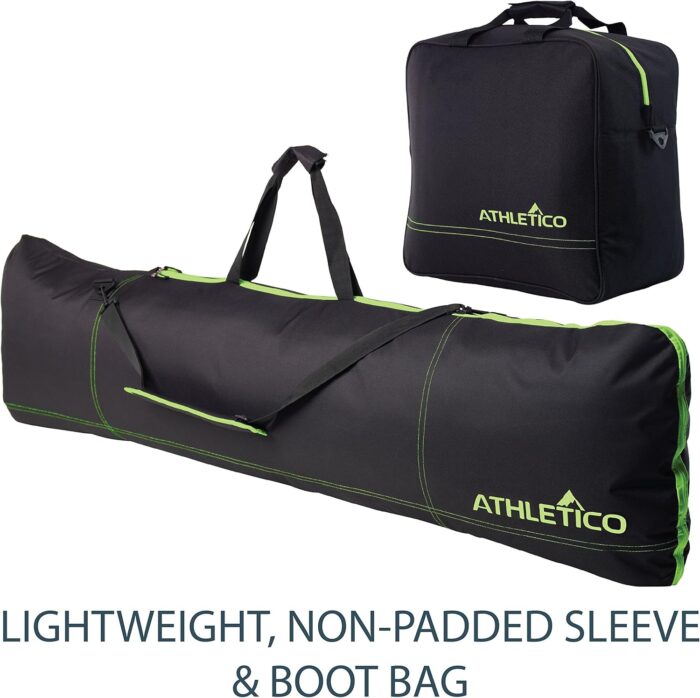 Athletico Two-Piece Snowboard and Boot Bag Combo | Store & Transport Snowboard Up to 165 CM and Boots Up To Size 13 | Includes 1 Snowboard Bag & 1 Boot Bag (Black) - Image 3