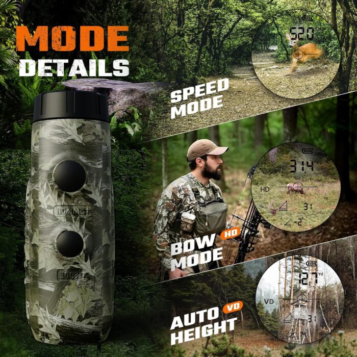 ACPOTEL Precision Hunting Range Finder, ±0.5yd Accuracy, 1000Yd Range, 6X Magnification, Rain & Fog Mode, 0.3s Instant Measurement | Lightweight Laser Range Finder for Hunting & Durable - Image 5