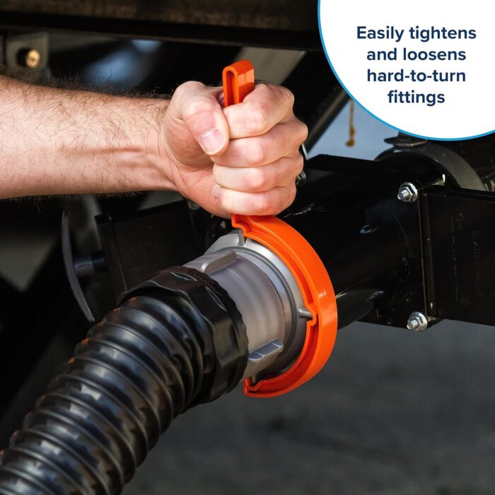 Camco RhinoFLEX RV Sewer Hose Wrenches, 2-Pack, Orange - Image 2