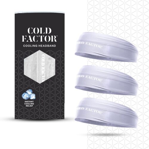 COLD FACTOR Instant Cooling Headband 3 Pack | Advanced Evaporative Comfort for Sports & Outdoor | UPF 50+ Protection | Long-Lasting Coolness | Ideal for Fitness, Hiking, Yoga, & Running