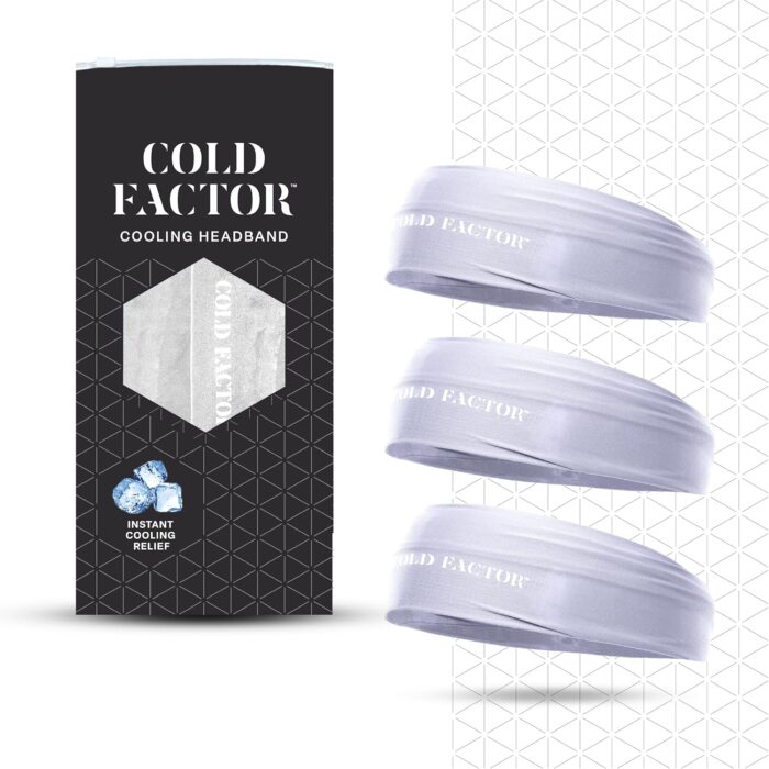 COLD FACTOR Instant Cooling Headband 3 Pack | Advanced Evaporative Comfort for Sports & Outdoor | UPF 50+ Protection | Long-Lasting Coolness | Ideal for Fitness, Hiking, Yoga, & Running