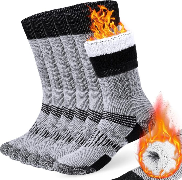 COZIA Merino Wool Socks for Men and Women Warm thermal Boot Hiking Socks 3 Pairs