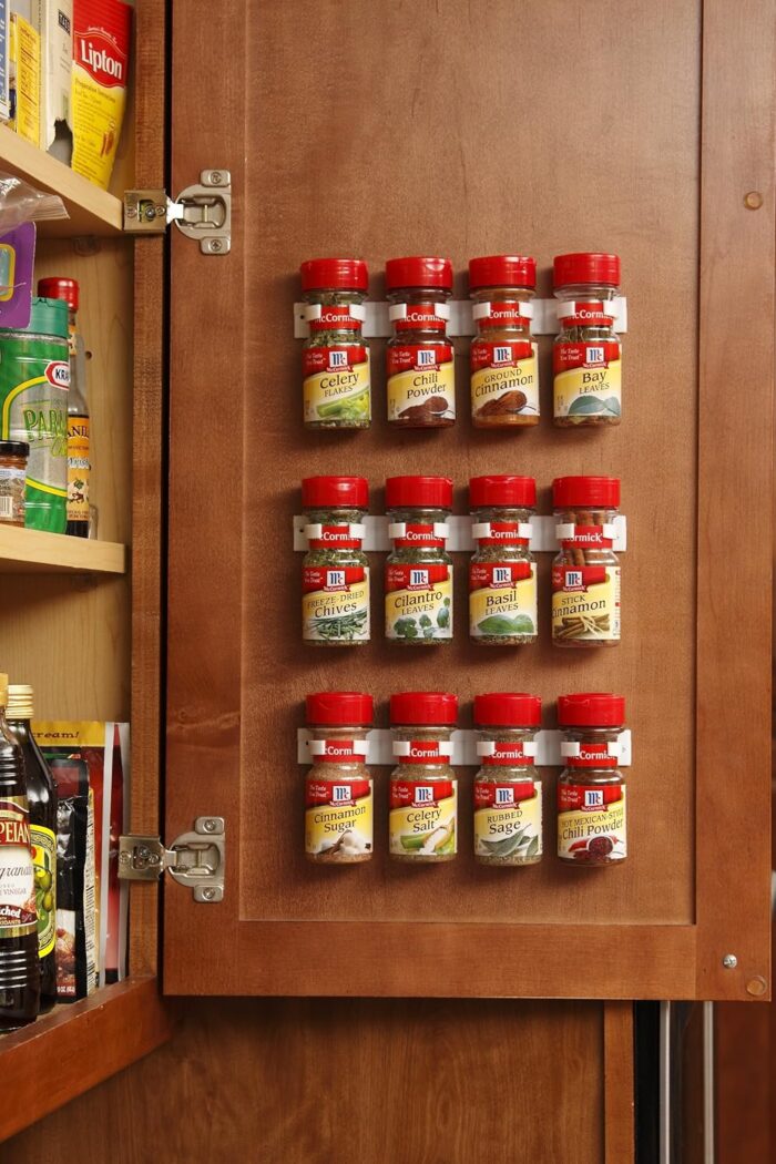 Bellemain Spice Gripper Clip Strips for Plastic Jars - Set of 3, Holds 12 Jars - Image 2