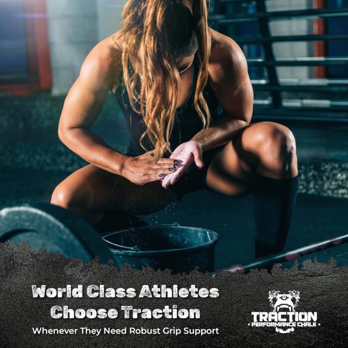Traction Performance Colored Gym Chalk | Powder Chalk for Gymnastics, Rock Climbing, Weight Lifting & Workouts - Firm Grip Soft Chalk Lifting Powder in Vibrant Colors - Made in USA | 8 oz. - Image 6