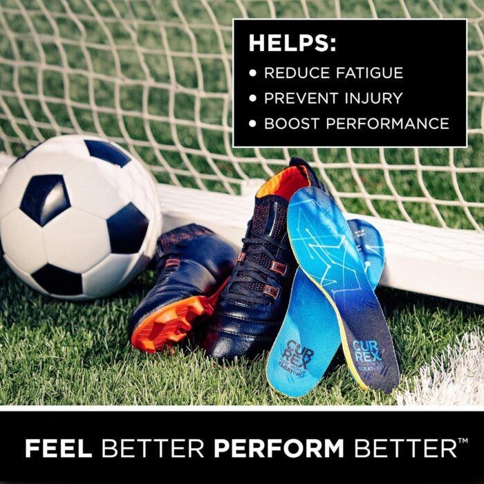 CURREX CleatPro Sport Insoles for Soccer Cleats, Football Cleats, & Field Sport Shoes – Stabilizing Inserts to Help Reduce Fatigue, Prevent Common Injuries – for Men, Women & Kids – High Arch, XS - Image 2