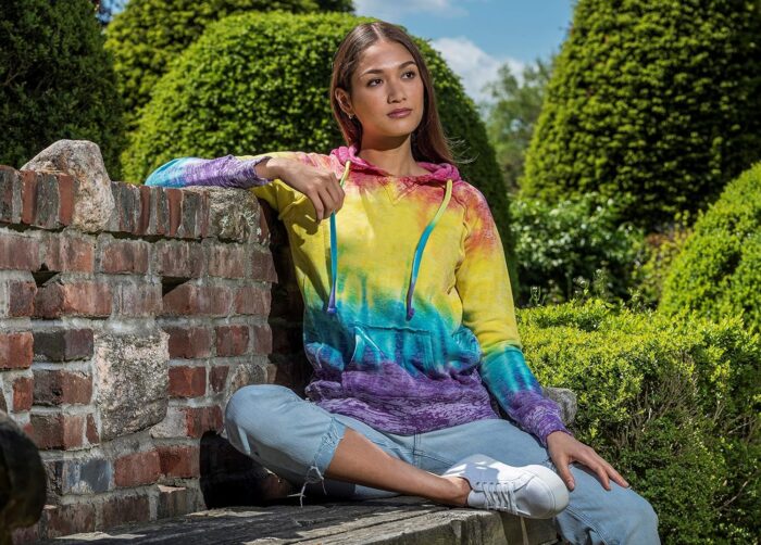 MV Sport Tie Dye Sweatshirts Hoodies for Women Rainbow Lightweight Pullover - Cotton Fleece Hoodie for Fall Winter Outfits - Image 6
