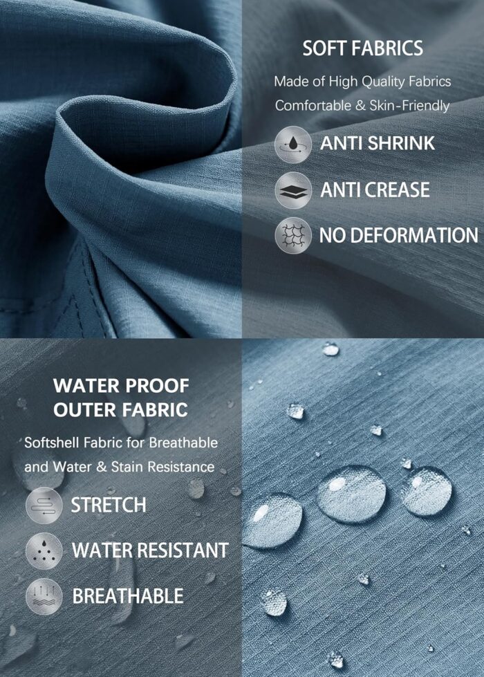 Men's Cargo Hiking Pants Lightweight Water Resistant Quick Dry Outdoor Fishing Travel Climbing Work Pants - Image 4