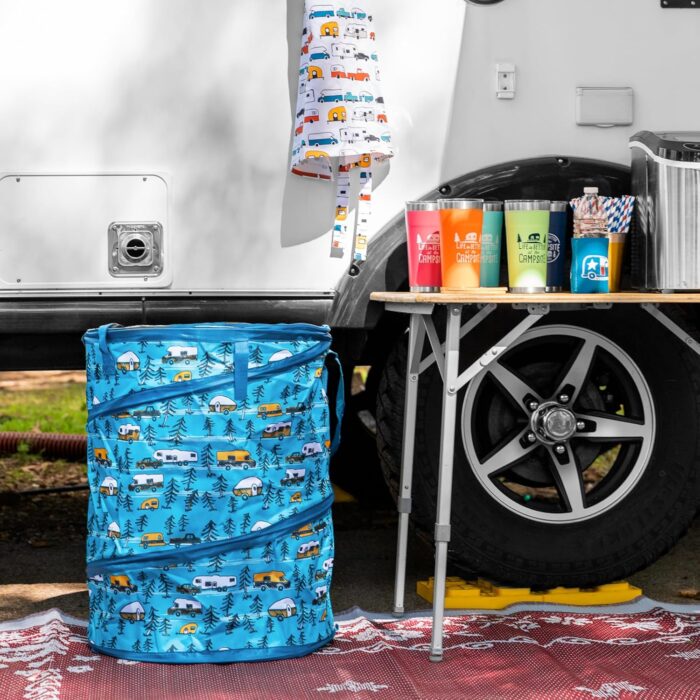 Camco Life is Better at The Campsite Tumbler | Heavy Duty Double Wall Vacuum Insulation | Crafted of 18/8 Stainless Steel | Unique “Life is Better at The Campsite” Design on Coral Pink | 20-oz (53061) - Image 2