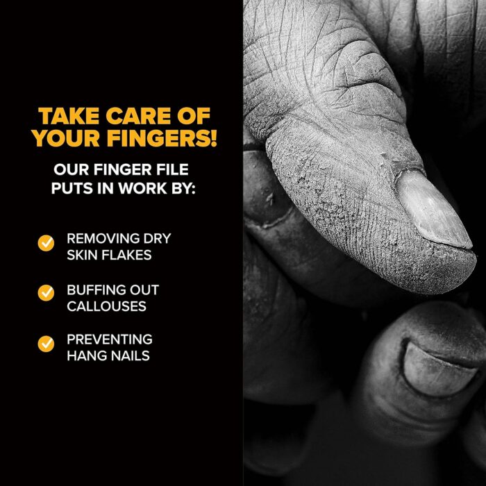 Double Sided Hand & Finger File - Pocket Sized for Travel - for Flappers, Rips, Cracks - Strong Smooth Hands - Great for Gym, Rock Climbers - Image 3
