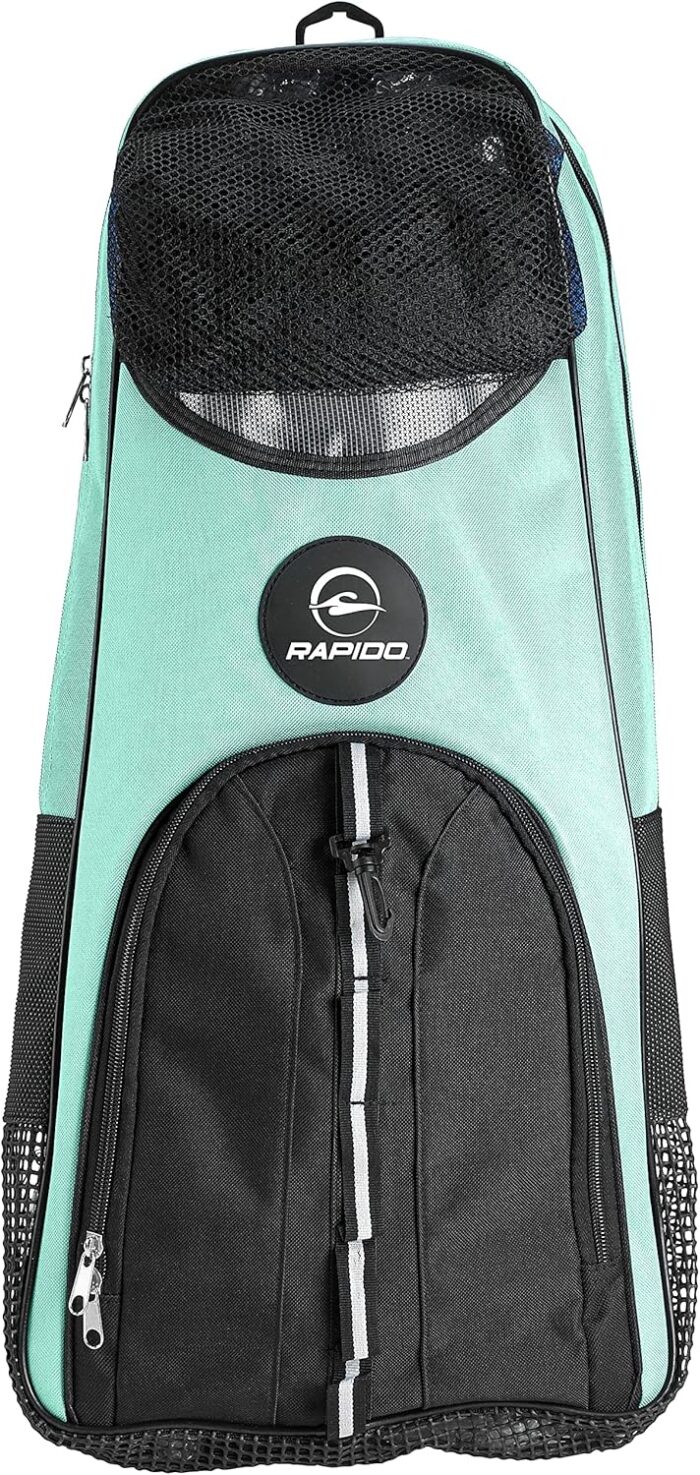 Phantom Aquatics Rapido Snorkeling Backpack with Shoulder Strap - Fits Snorkel Mask Fin Snore Set and More - Ideal Snorkel Travel Bag, Snorkeling Gear Equipment and Water Sports - Image 3