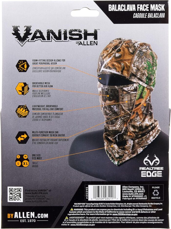 Allen Company Vanish Stretch Fit Camouflage Balaclava, Camo Hunting Face Cover - Image 8